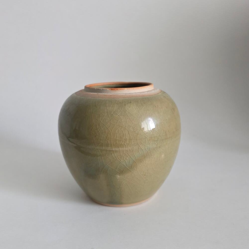 Vintage Japanese Floral Moriage Pottery Ginger Jar or Vase 4.5in - Picture 4 of 9
